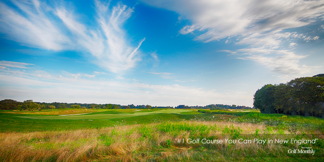A rough section of the fairway on a golf course at Newport National Golf Club in Middletown, RI